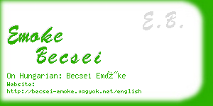 emoke becsei business card